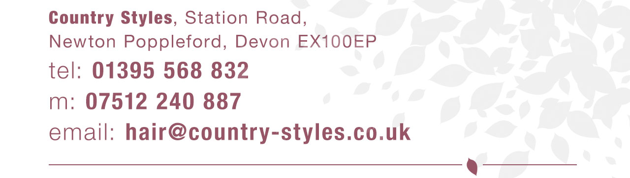 A welcome from Barbara to the Salon in nNewton Poppleford, Devon, Country Styles