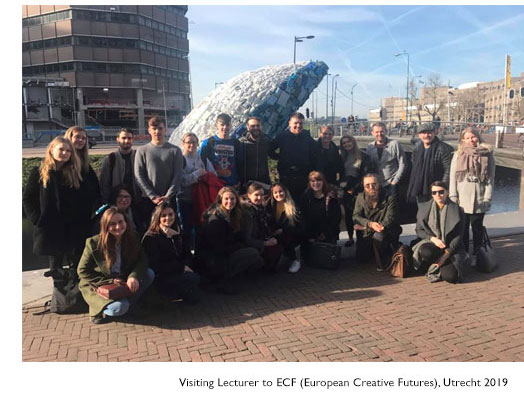 ECF Utrecht 2019 Brent Meheux and students attending the 2019 ECF (European Creative Futures) conference, Utrecht, Holland in 2019
